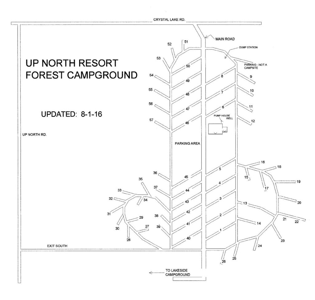 Up North Resort, Wascott, WI, Forest Campground